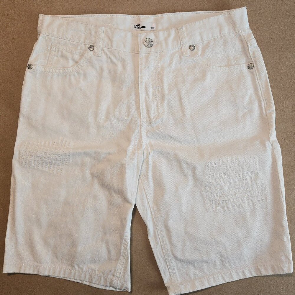 Boys - Epic Threads White Denim Shorts - NWOT